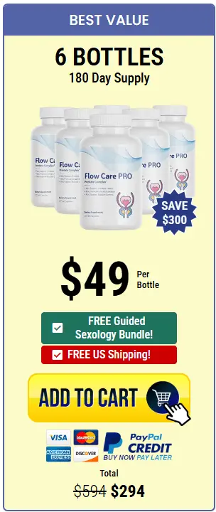 Flow Care PRO 180-day supply for prostate health support